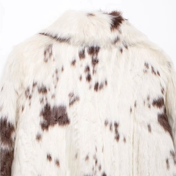 Cow print faux fur coat - Picture 4 of 6
